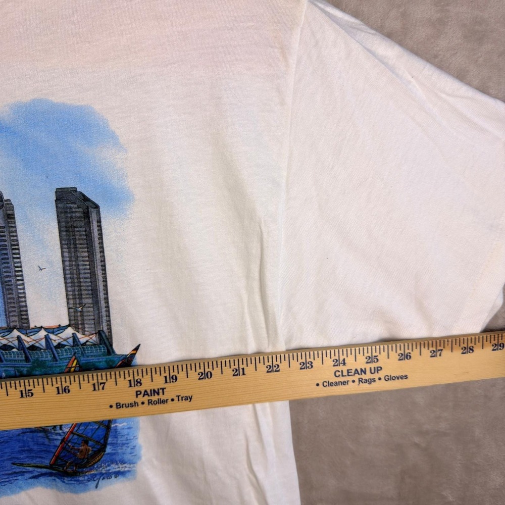 Vintage 90s San Diego Skyline T-Shirt Mens XL Single Stitch White NWT - Picture 4 of 7